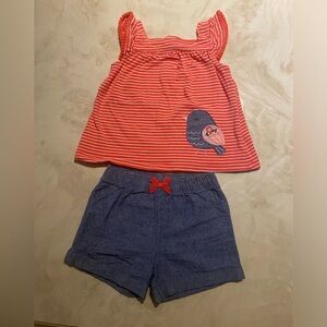 Baby Girls two piece set. 6-9 months